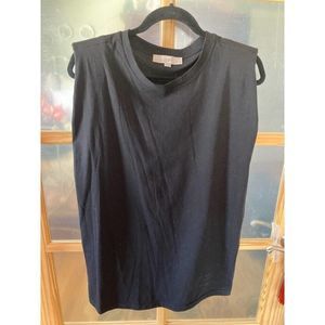 LOFT Black Sleeveless Cotton Shirt SP